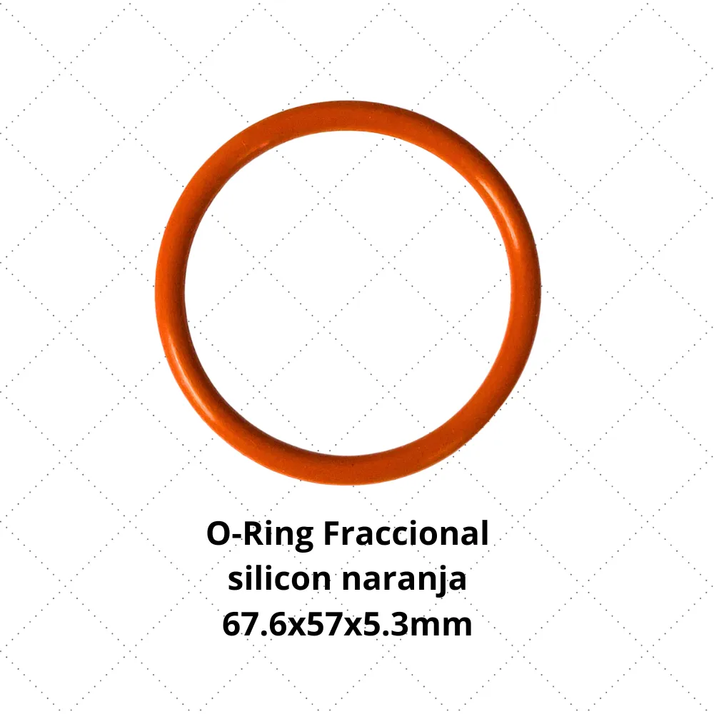 [R1184] O-ring fraccional silicon naranja 67.6x57x5.3mm cilindro 1,000ml C331