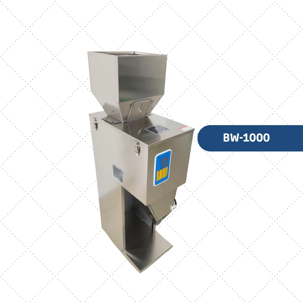 [M1006] BW-1000D - Maquina Llenadora por Peso para Granos o Polvos sueltos - Vibratoria Semi-Automatica rango de llenado 100-1000g -110V