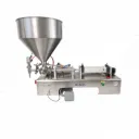 DGF100P - Llenadora Neumatica liquidos o viscosos CON TROZOS 10-100ml - Tolva conica