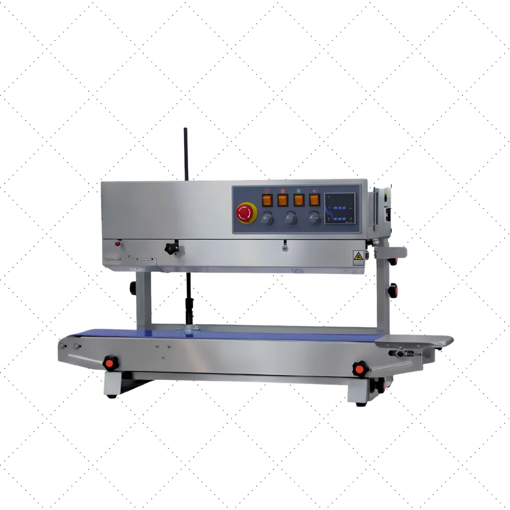 FRBM-810II - Selladora de banda Vertical con codificacion 2 lineas tinta solida