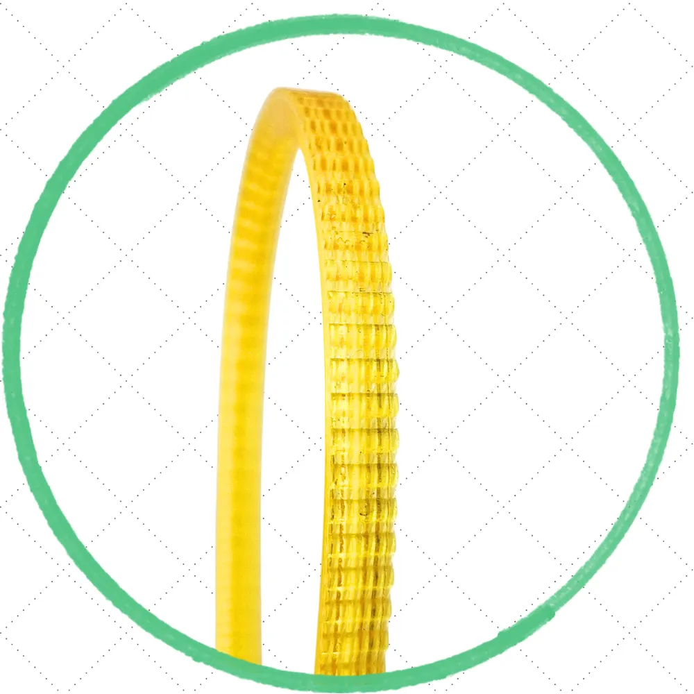 [R1008] Banda dentada cuadrados 980x5mm (poliuretano transparente reforzado) (doblada 490mm) (for FPM150 old-series Up)
