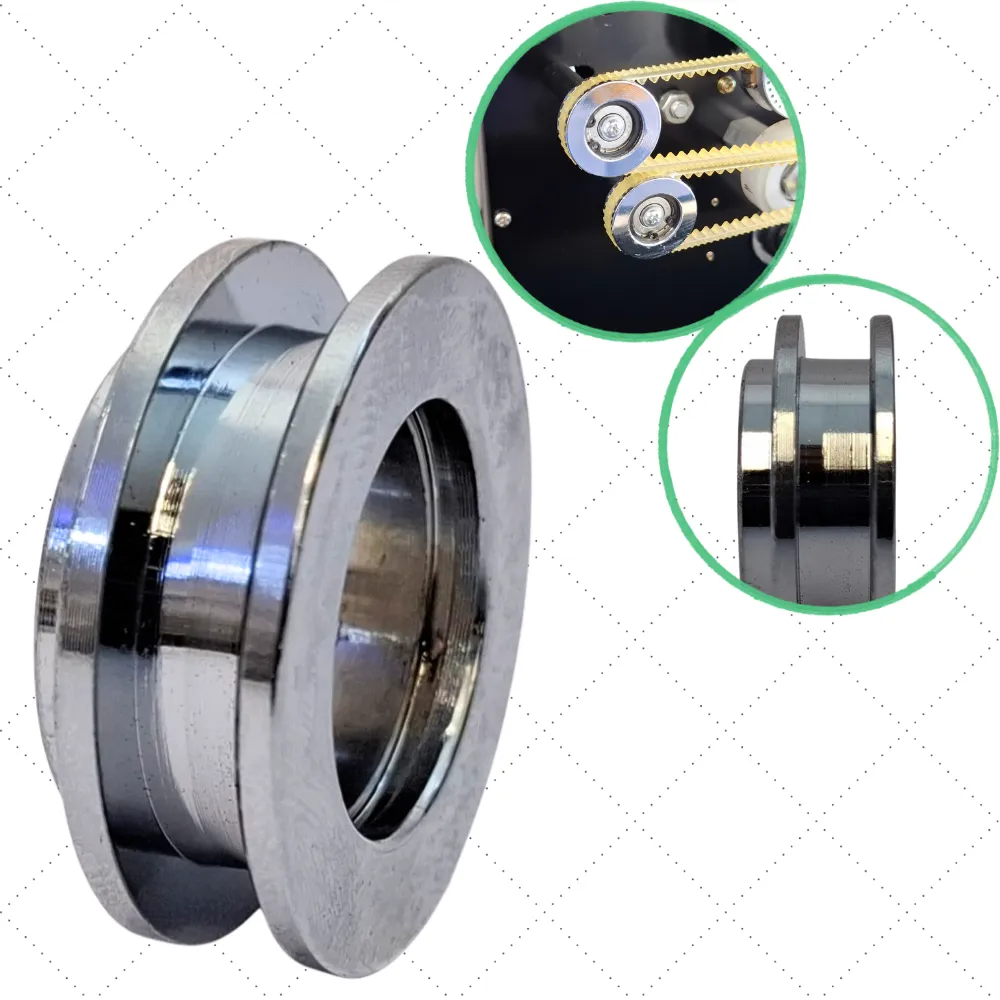 [R1079] Polea pequeña con guía U para Rodamiento banda dentada Ø32mm (cojinete adicional) Rodamiento