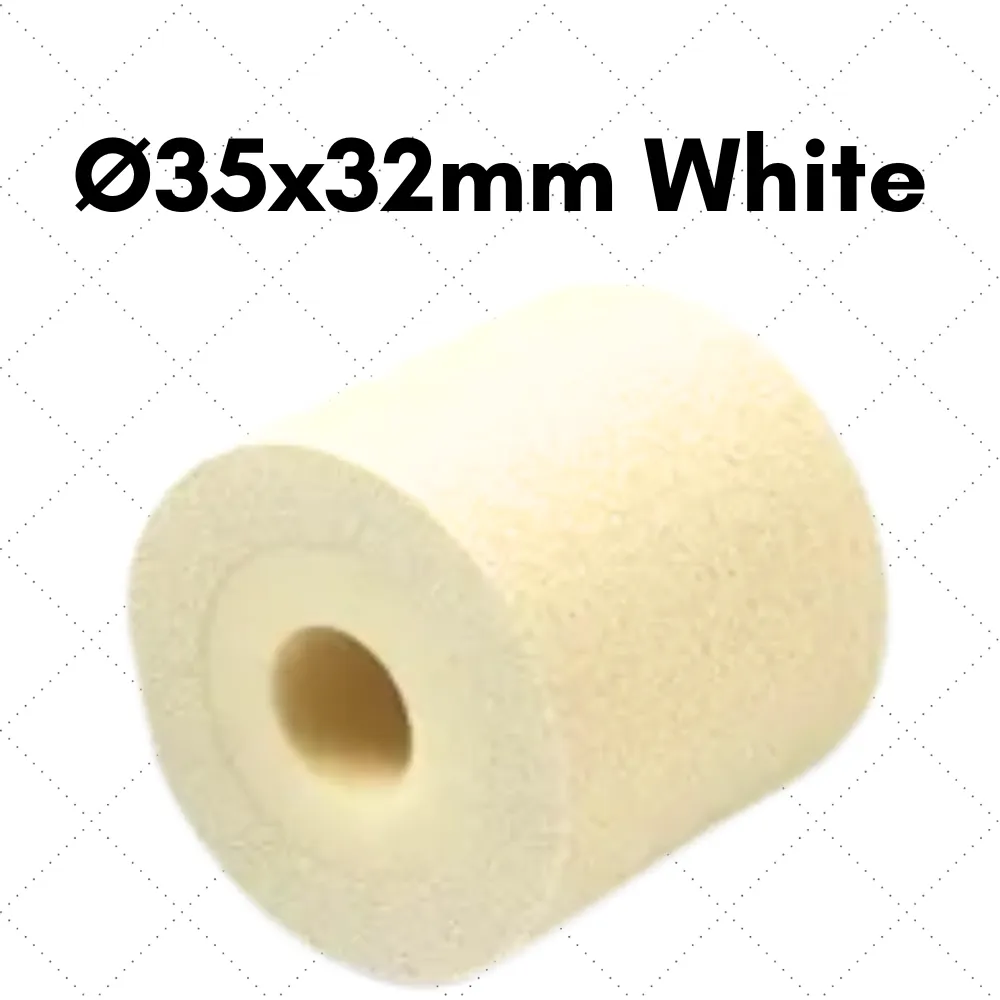 [R1099] Rodillo tinta solida Ø35x32mm BLANCO
