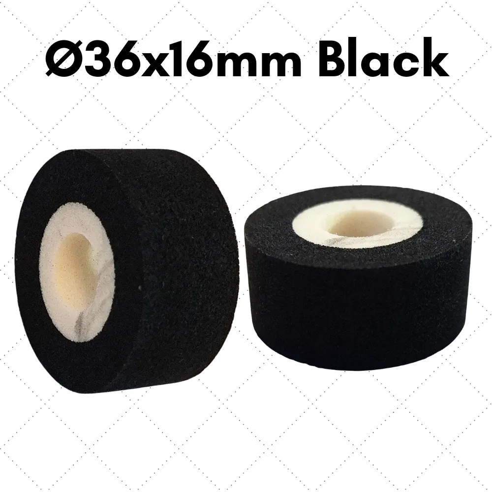 Rodillo tinta solida Ø36X16mm NEGRO