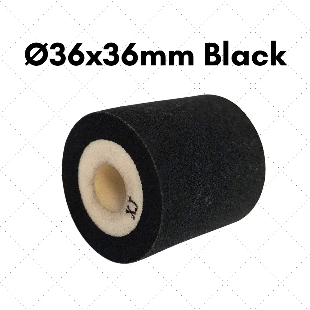 Rodillo tinta solida Ø36X36mm NEGRO