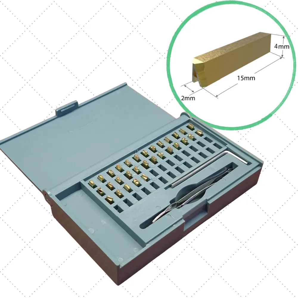 [R1118] Tipos CAJA de impresión 2x4x15mm (for HP-280P) - 4mm