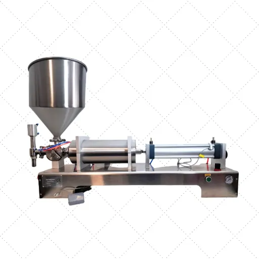 DGF5000P - Llenadora Neumatica liquidos o viscosos CON TROZOS 1000-5000ml - Tolva conica