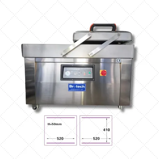 DZ500/2SB - Empacadora Vacío / Piso Doble Campana / Doble barra 600mm - 220V
